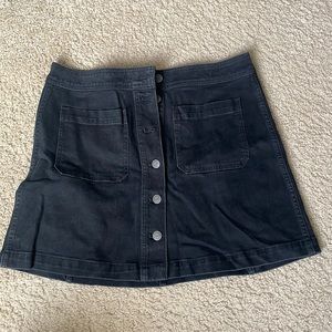 Madewell Black Denim Stretch Skirt Size 10